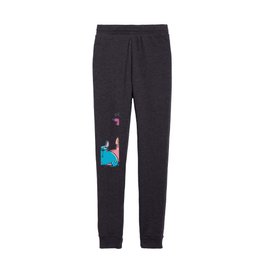 Blue- and Pink Dog "What" Kids Joggers