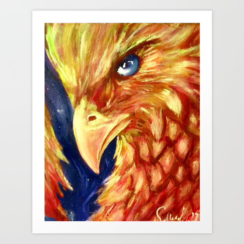 Fawkes Phoenix Art Print by selkie quan | Society6