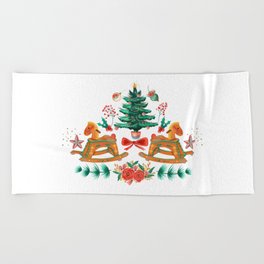 Christmas Sweater Beach Towels Society6 Cozy Christmas Beach Towel