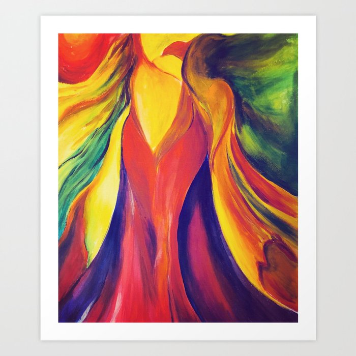 Lady in Red Art Print by NishaDesai1 Society6