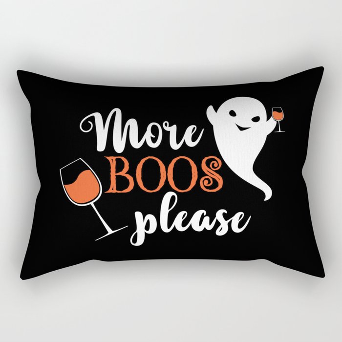 More Boos Please Cool Halloween Ghost Rectangular Pillow