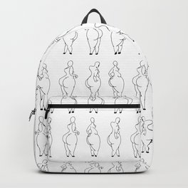 big-legged woman Backpack | Ladies, Naked, Curves, Playful, Girlfriends, Character, Bodypositive, Bodyimage, Butt, Drawing 