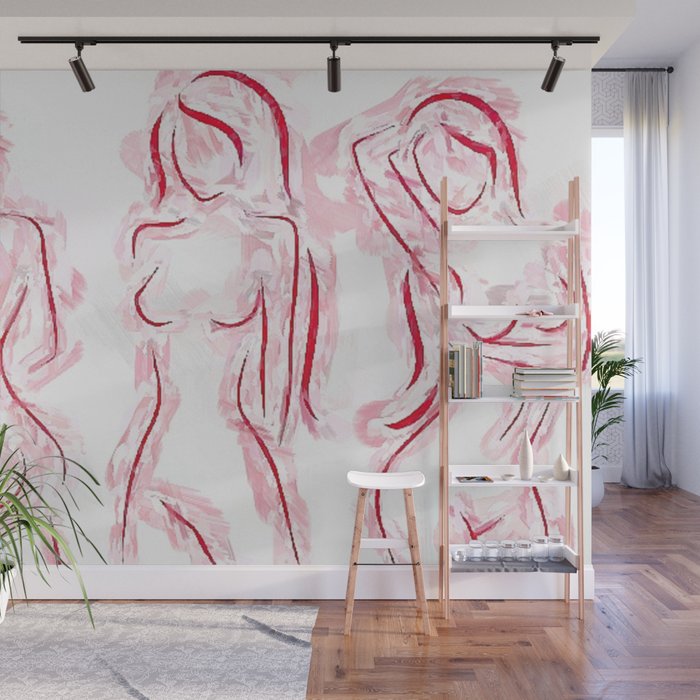 Wall Art Print, Figurative sketch of a naked woman