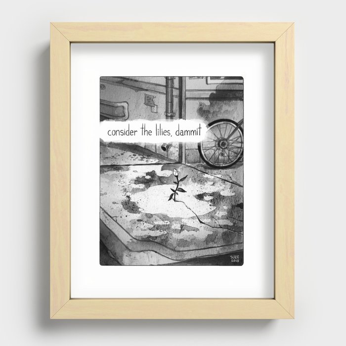 Consider The Lilies Recessed Framed Print
