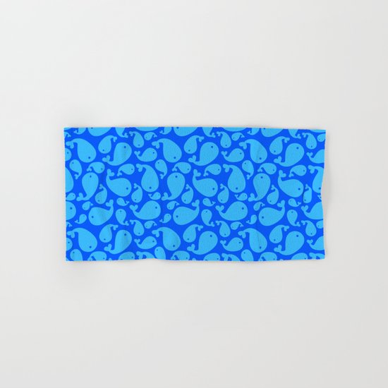 Blue whale pattern Hand & Bath Towel