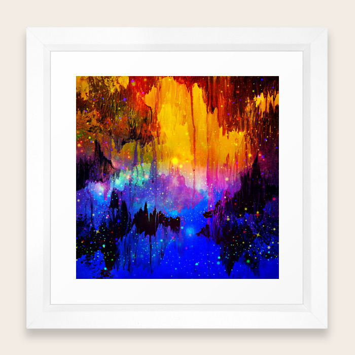 Castles In The Mist Magical Abstract Acrylic Painting Mixed Media
