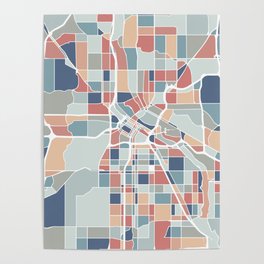 Minneapolis Map Art Poster
