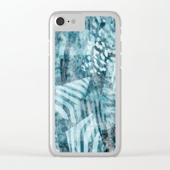 Blue safari Clear iPhone Case