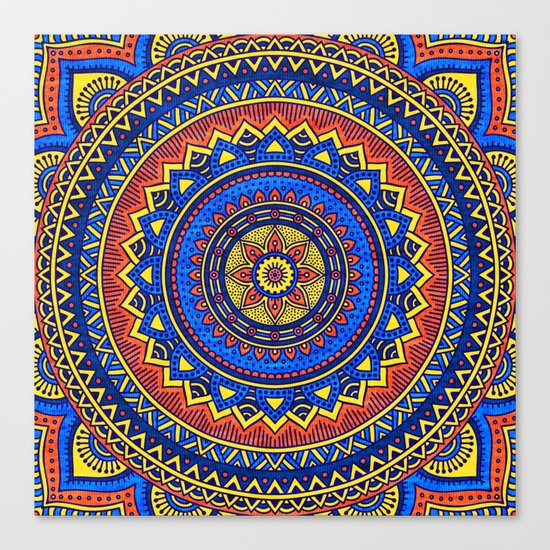 Hippie mandala 57 Canvas Print