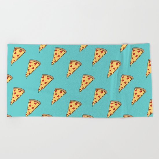Pepperoni Heart Beach Towel