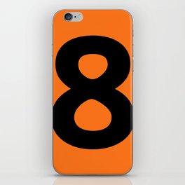 Number 8 (Black & Orange) iPhone Skin