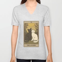 The Lovers - Cats Tarot V Neck T Shirt
