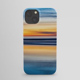 Beach Ocean Sky Sunset iPhone Case | Cloudy, Sunset, Gradient, Color, Sky, Waves, Seascape, Photo, Reflection, Orange 