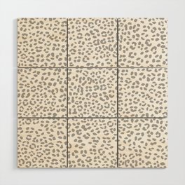 Leopard Spots Pattern (gray/white) Wood Wall Art