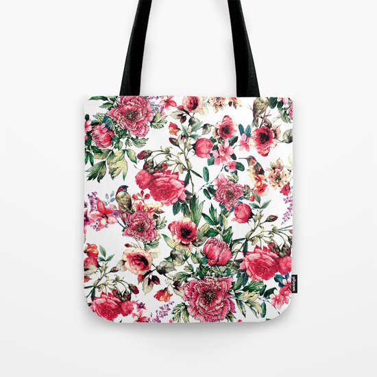 Flowers & Birds III Tote Bag