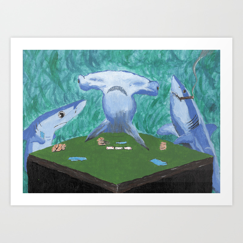 Card Sharks Art Print By Bloomingpurplerose Society6