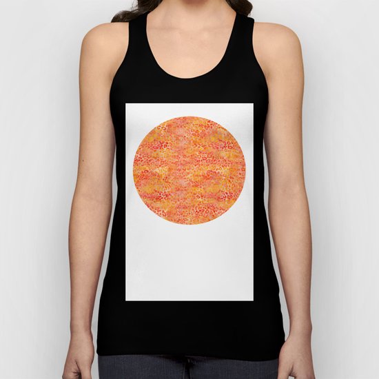 Orange Leopard Print Unisex Tank Top