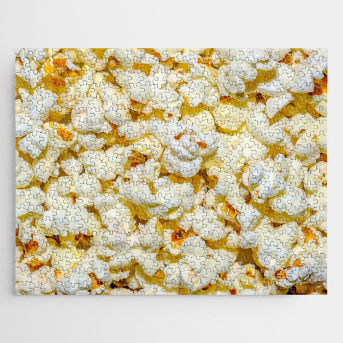 Popcorn Movies Snack Food Photography Pattern Jigsaw Puzzle