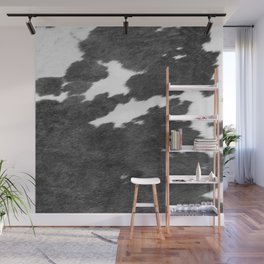 Monochrome Cowhide Composition Wall Mural