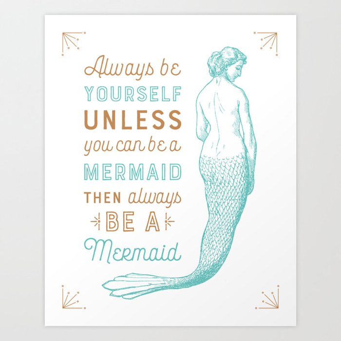 Vintage Mermaid Art Print