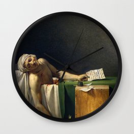  Jacques-Louis David - The Death of Marat Wall Clock | Jacqueslouis, 18Thcentury, Dead, Montagnards, French, Mementomori, Retro, Emo, Goth, Topseller 