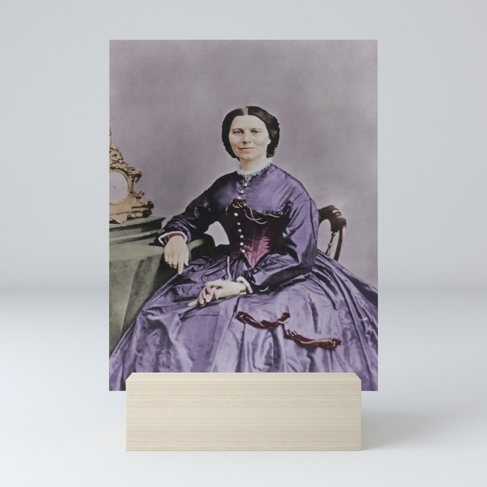 Clara Barton Portrait - Colorized Mini Art Print