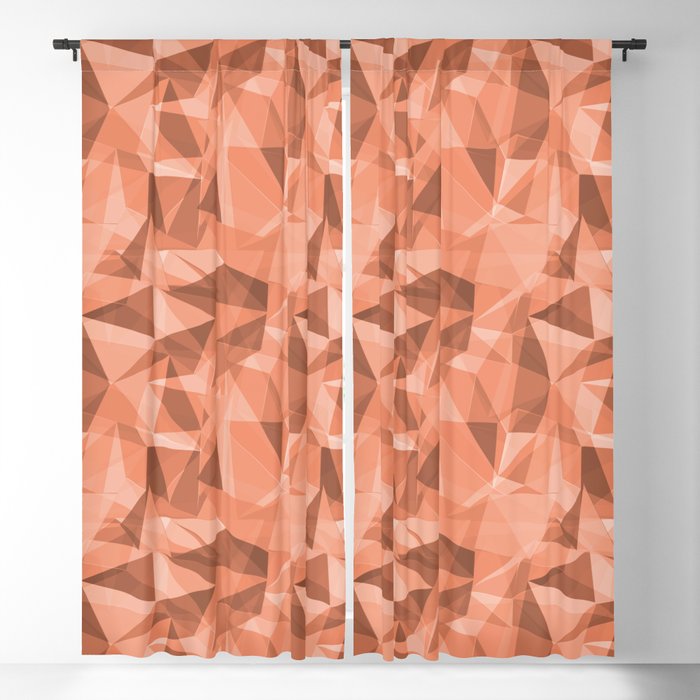 Abstract Geometrical Triangle Patterns 3 Va Fringe Orange Orange Slice Fiery Sky Orange Heirlo Blackout Curtain By Pipafineart