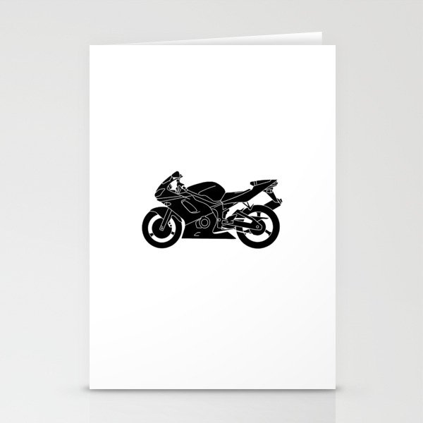 Motorcycle Silhouette. Stationery Cards