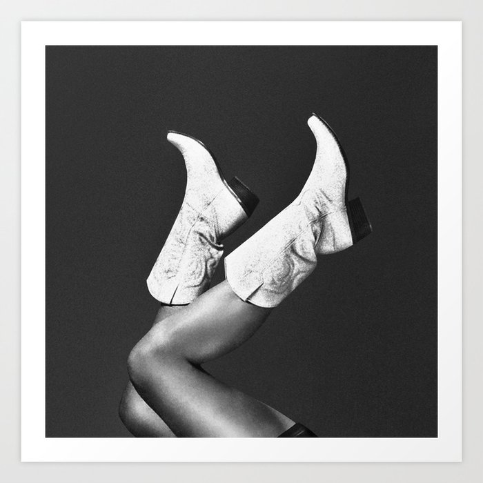 These Boots - Noir / Black & White Art Print