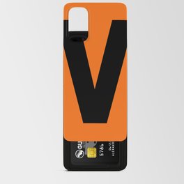 Letter V (Black & Orange) Android Card Case