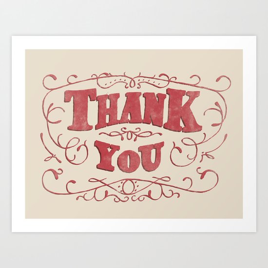 Thank You Art Print