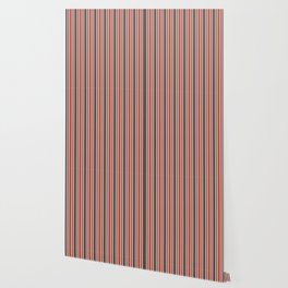 Retro Stripe Lines Orange Brown Wallpaper