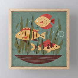 Fish and Seaweed Framed Mini Art Print
