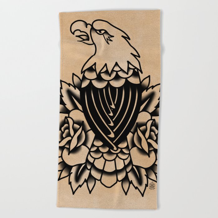 Vintage Eagle Beach Towel