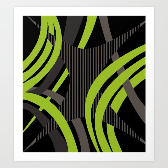 Green Wire Art Print