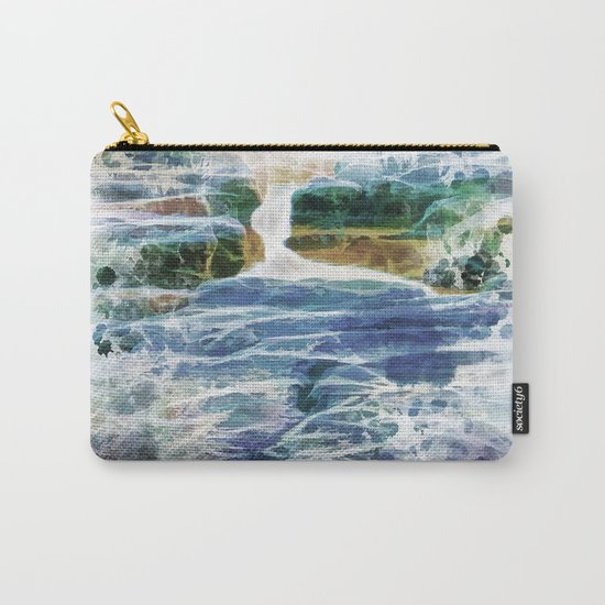 Abstract rock pool in the rough rocks Carry-All Pouch