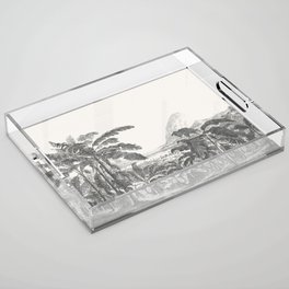 Palms and Mountain Acrylic Tray