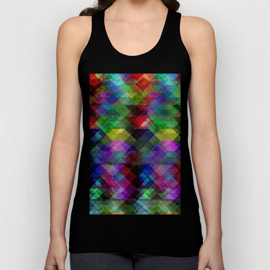 Geometric Grunge Abstract Unisex Tank Top