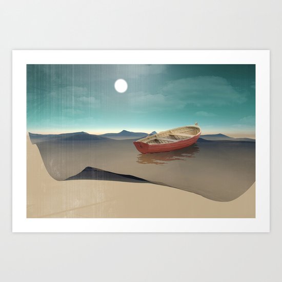 at sea in a void Art Print