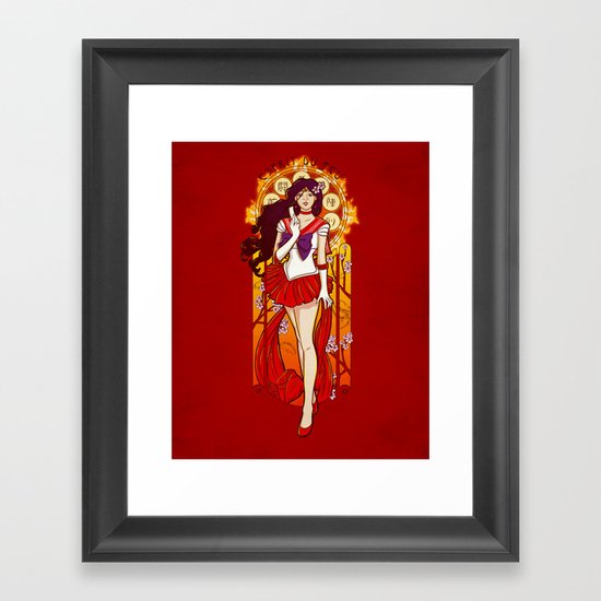 Spirit of Fire - Sailor Mars nouveau Framed Art Print