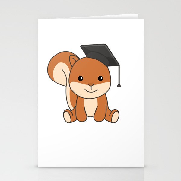 Kindergarten Nailed It Squirrel Graduation Stationery Cards