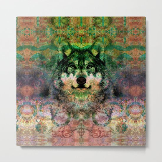 Desert Wolf Metal Print