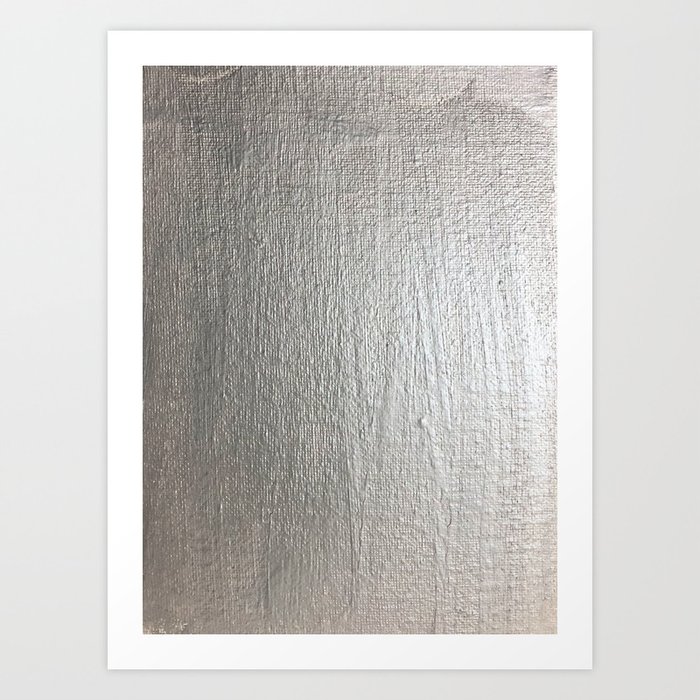 Silver Metallic Background Shimmer Art Print By Anelhenning1980