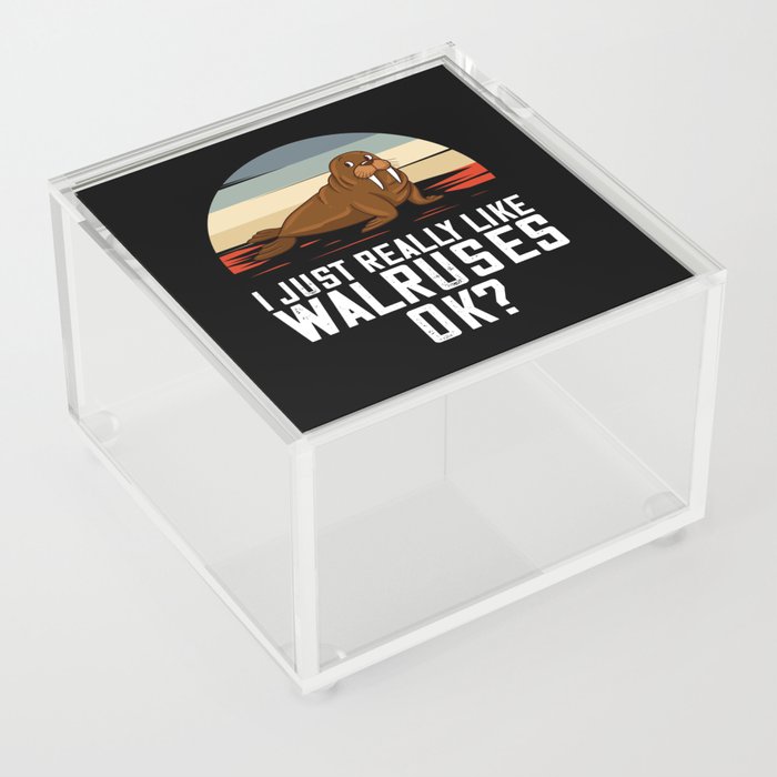 Walrus Baby Atlantic Animal Funny Cute Acrylic Box