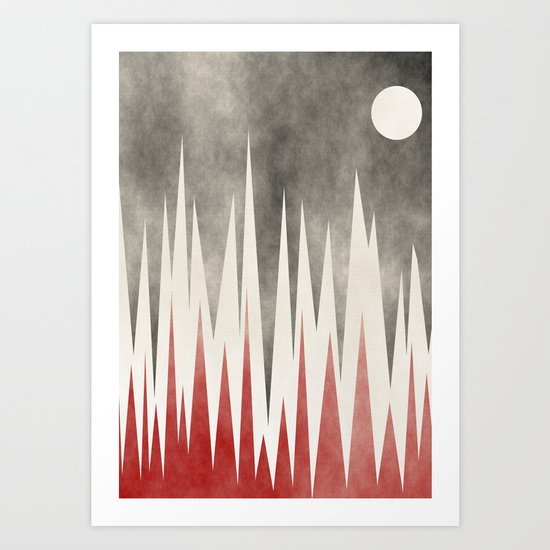 Snow Capped Mountains Art Print