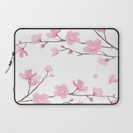 Square- Cherry Blossom - Transparent Background Laptop Sleeve