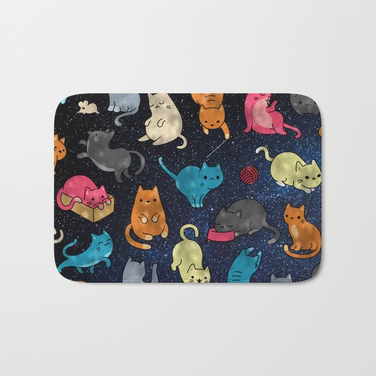 Space cats Bath Mat
