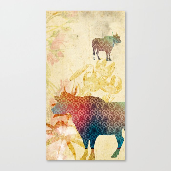 Chinese Lunar New Year and 12 animals ❤ The OX 牛 Canvas Print