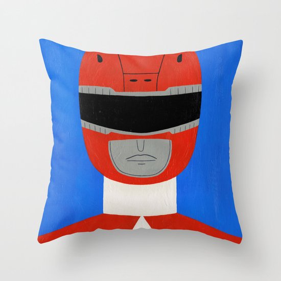 Red Ranger Throw Pillow