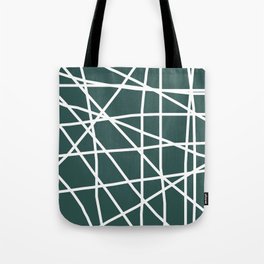 Doodle (White & Dark Green) Tote Bag